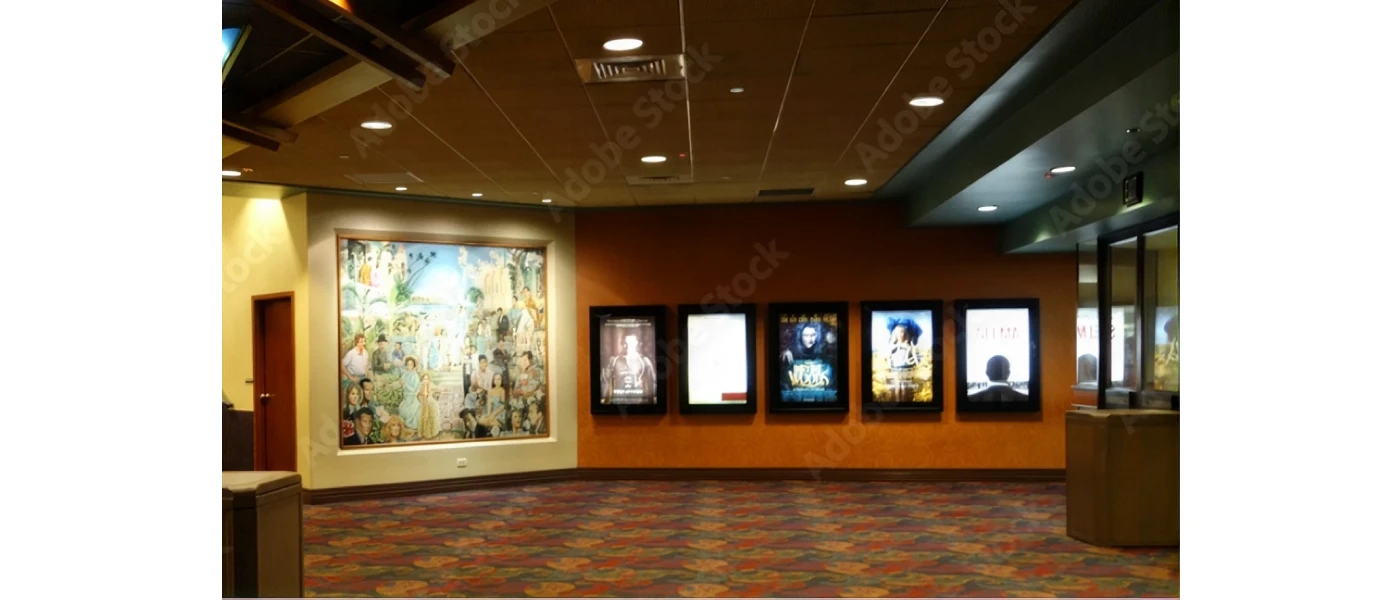 映画館ロビーの映像演出